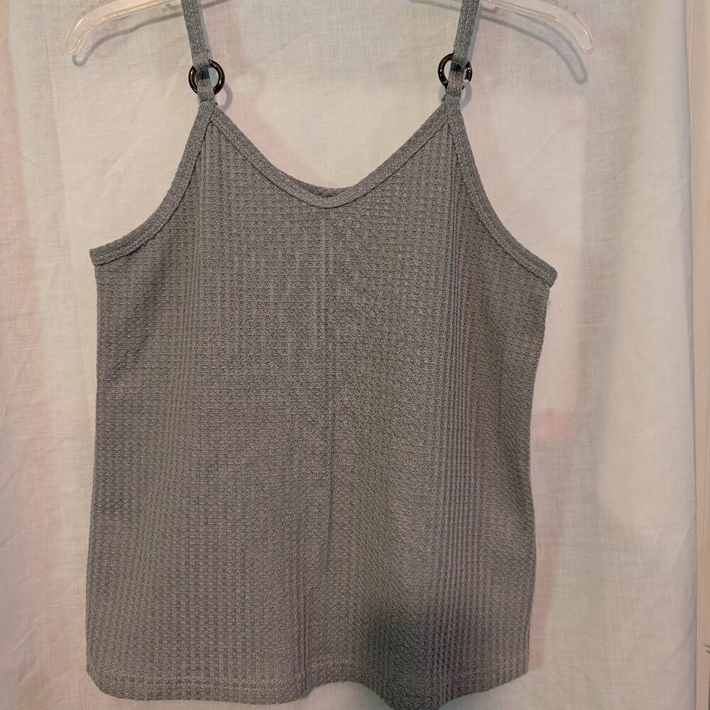 Shein Gray Knit Tank Top, Size Medium